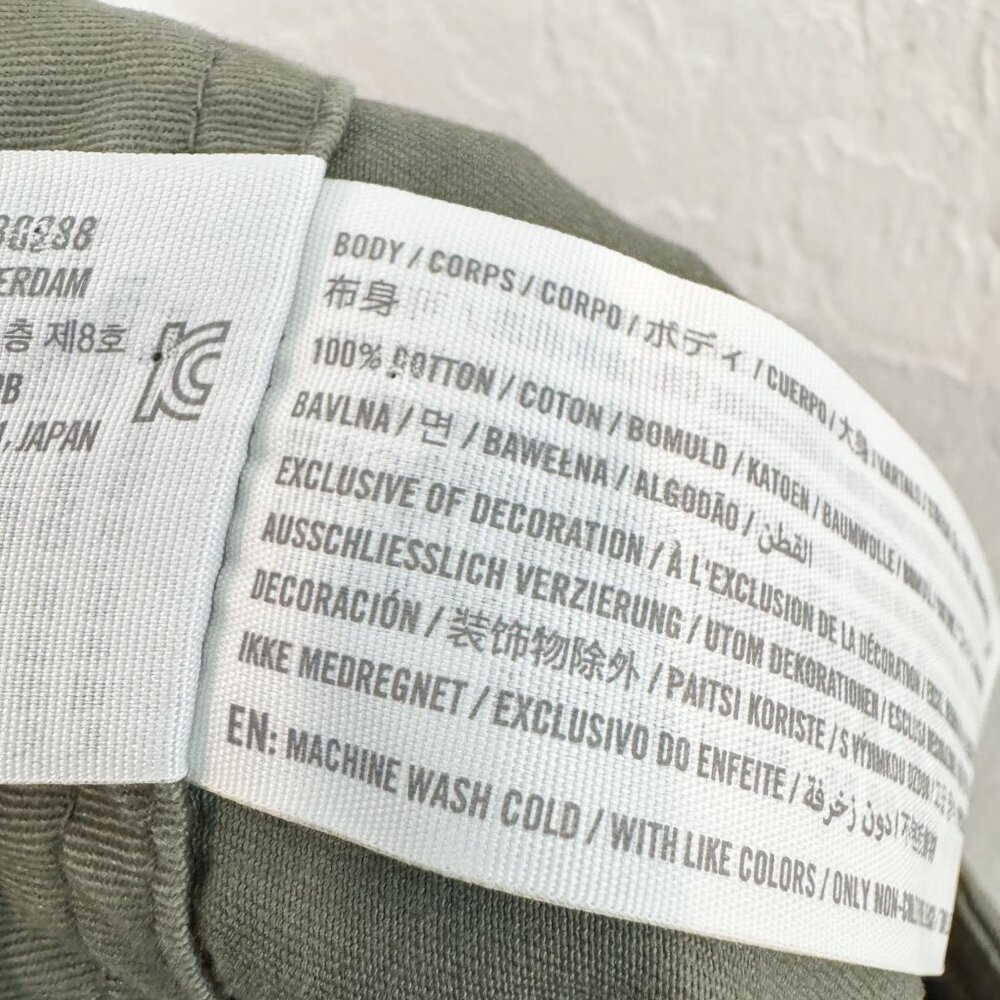 Abercrombie Relaxed Cargo‎ Pants Wide Leg Baggy Grunge High Rise Olive Green 25 - Picture 8 of 11